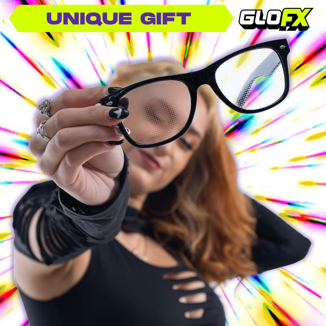 Glofx Ultimate Diffraction Glasses 3D Prism Effect Edm Rainbow image number 2