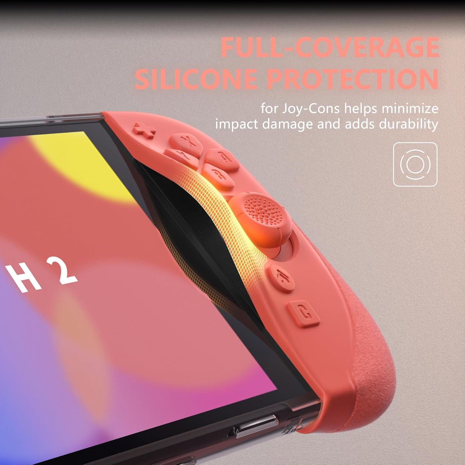 Playvital Ranger Dockable Silicone Grip Case with Hard Shell Cover for Nintendo Switch 2 - Protective Full-Body Cover with Extra Adjustable Stand & Thumb Grips (Clear White) - Clear White image number 6