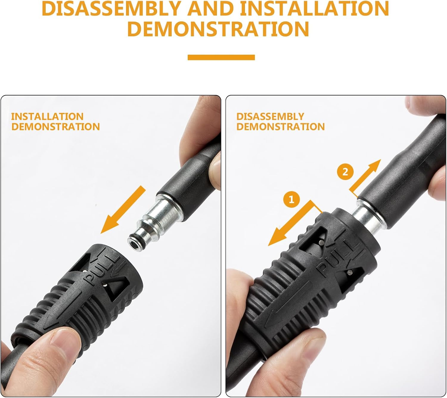 YUET 10M Extension Hose for Bosch Pressure Washer AQT Series High Pressure Washers Easyaquatak Universalaquatak, Click Plug Quick Connect SDS Fittings, Water Clean Pipe Replacement image number 4