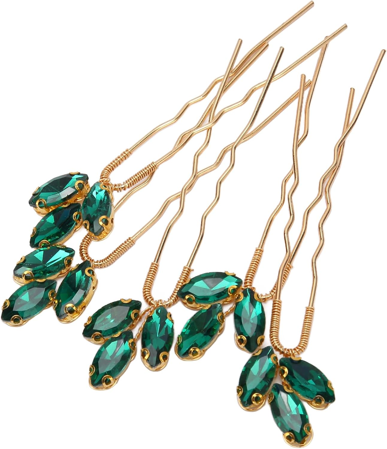 Vintage Hair Jewelry Handmade Safe 5 Pieces Rhinestone Hair Pin Exquisite for Party image number 3