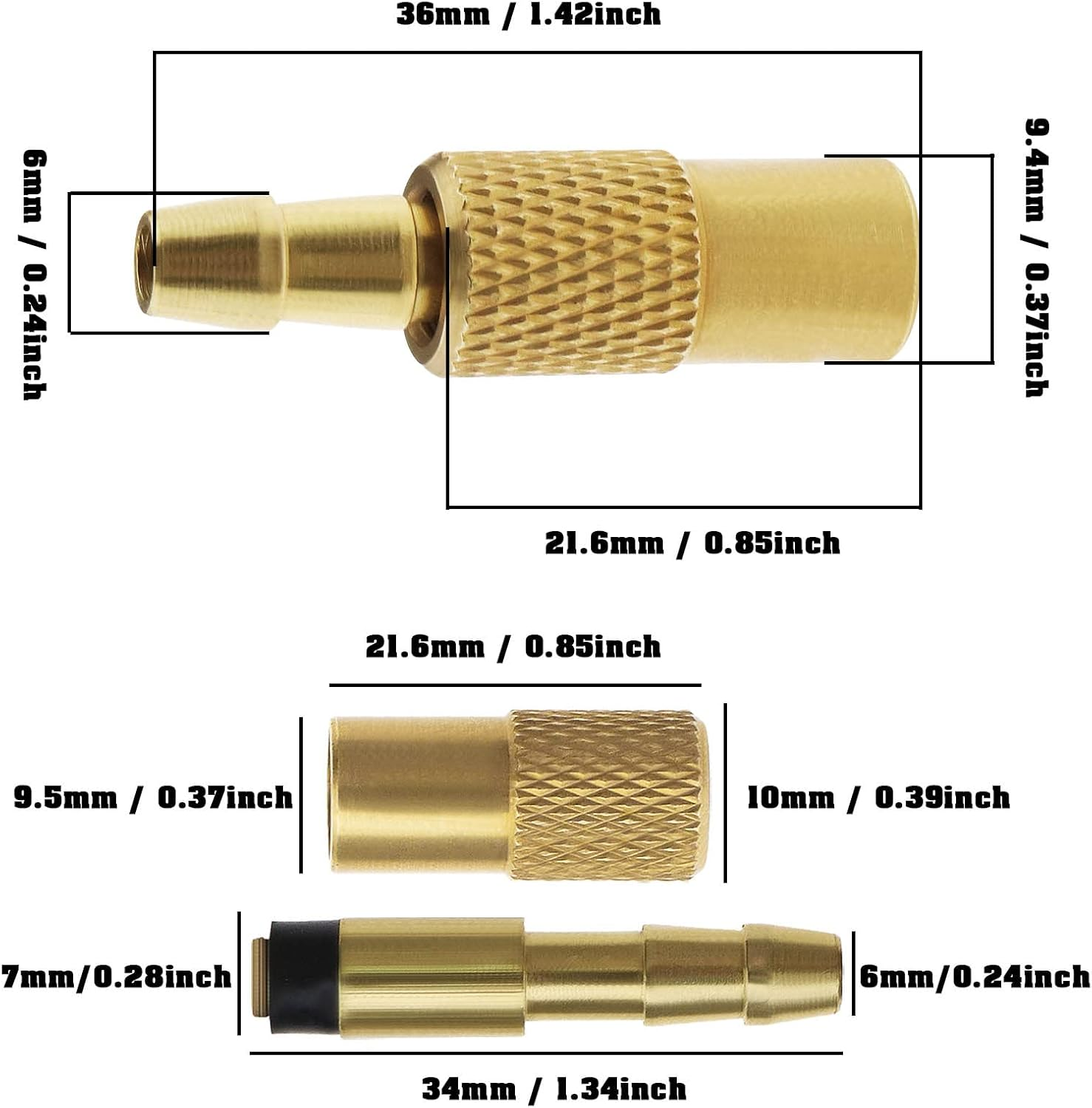 Emagtech 2Pcs Tyre Inflator Valve Connector Replacement Auto Air Pump Chuck Clip Car Clamp Tire Repair Tools Car Accessories Brass