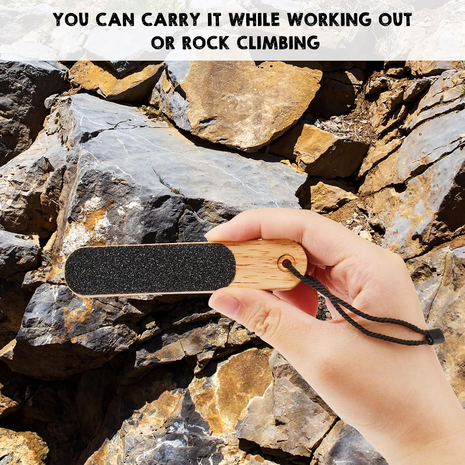 2 Pcs Double Sided Hand Finger File Strong Smooth Hands Pocket Sized for Travel with 20 Pcs Nail File Nail Buffering Files Emery Board Manicure Pedicure Tool for Flappers Cracks Gym Rock Climbing image number 2