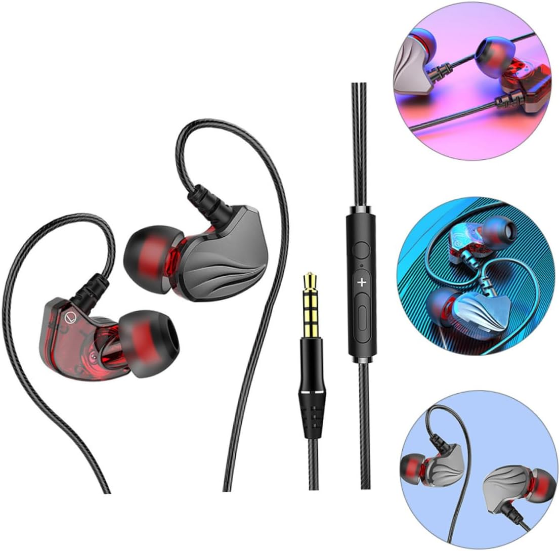 GARIOUANS Wired Headphones Plug Bass Headphone In-Ear Earphone for Mobile Sound Cord Earphones Suitable for Phone and Tablet Use image number 2
