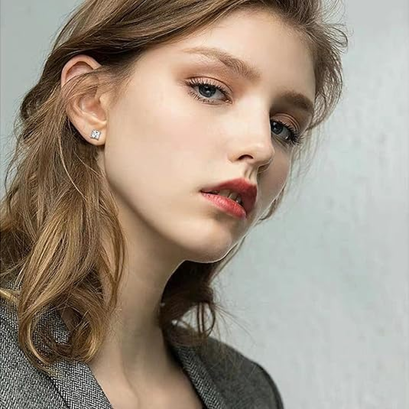 12 Pairs Black Earrings for Men, Stainless Steel Earrings Hoop Earrings Set for Unisex, Barbell Earrings, Diamond Earrings, Stainless Steel Earrings Boys Girls Jewelry Set Gift image number 2