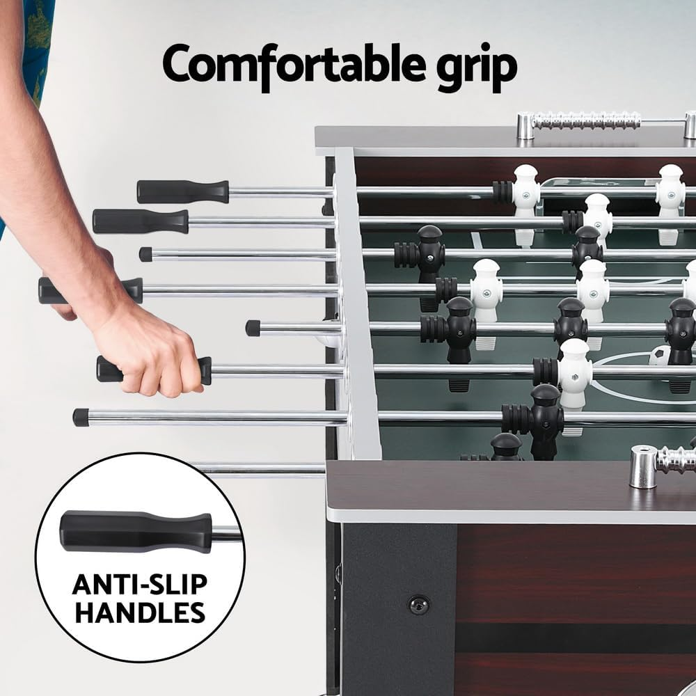 Foosball Table, 5FT Football Soccer Ball Tables Home Party Gift Favour Kids Game Training Equipment Indoor Sport, with 2 Balls Convenient Score Counter Anti-Slip Handles image number 2