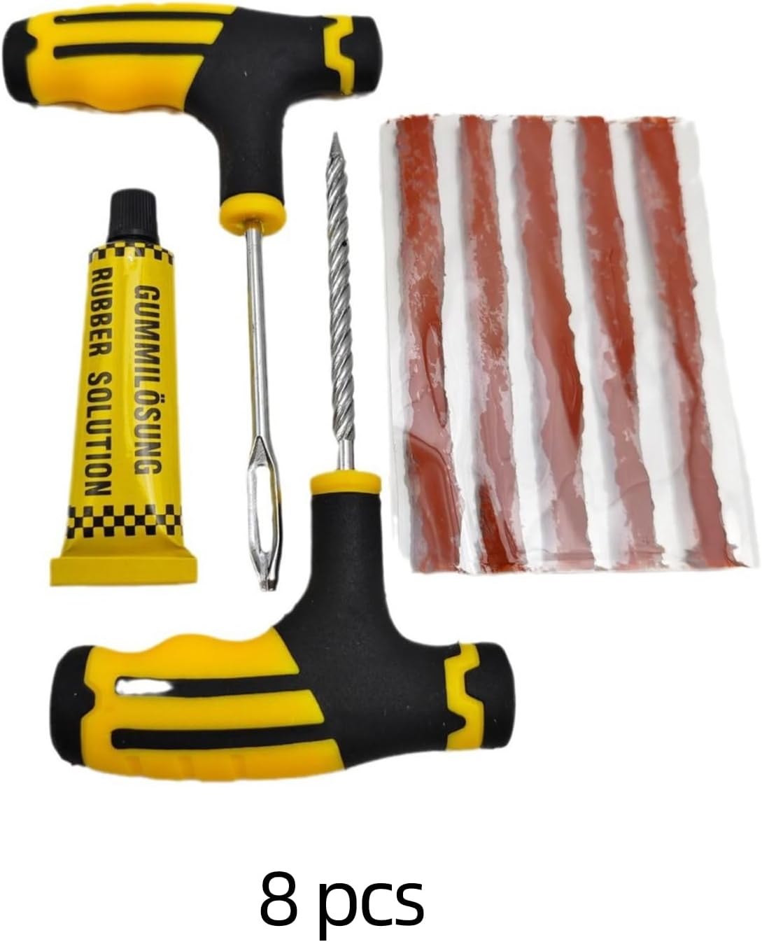 8Pack Tyre Repair Kit,Tyre Puncture Repair Kit with T-Shaped Handle, Suitable for Cars, Trucks, Motorcycles, Recreational Vehicles and Tractors image number 3