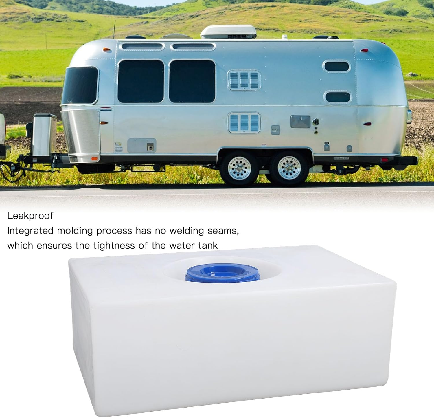 RV Water Tank, 13 Gallon RV Water Holding Tank for Drinking Water with Sealing Cover, RV Water Tank Water Storage Tank for RV, Trailer, Camper, Boat, 24.4X15.74X9.05In image number 5
