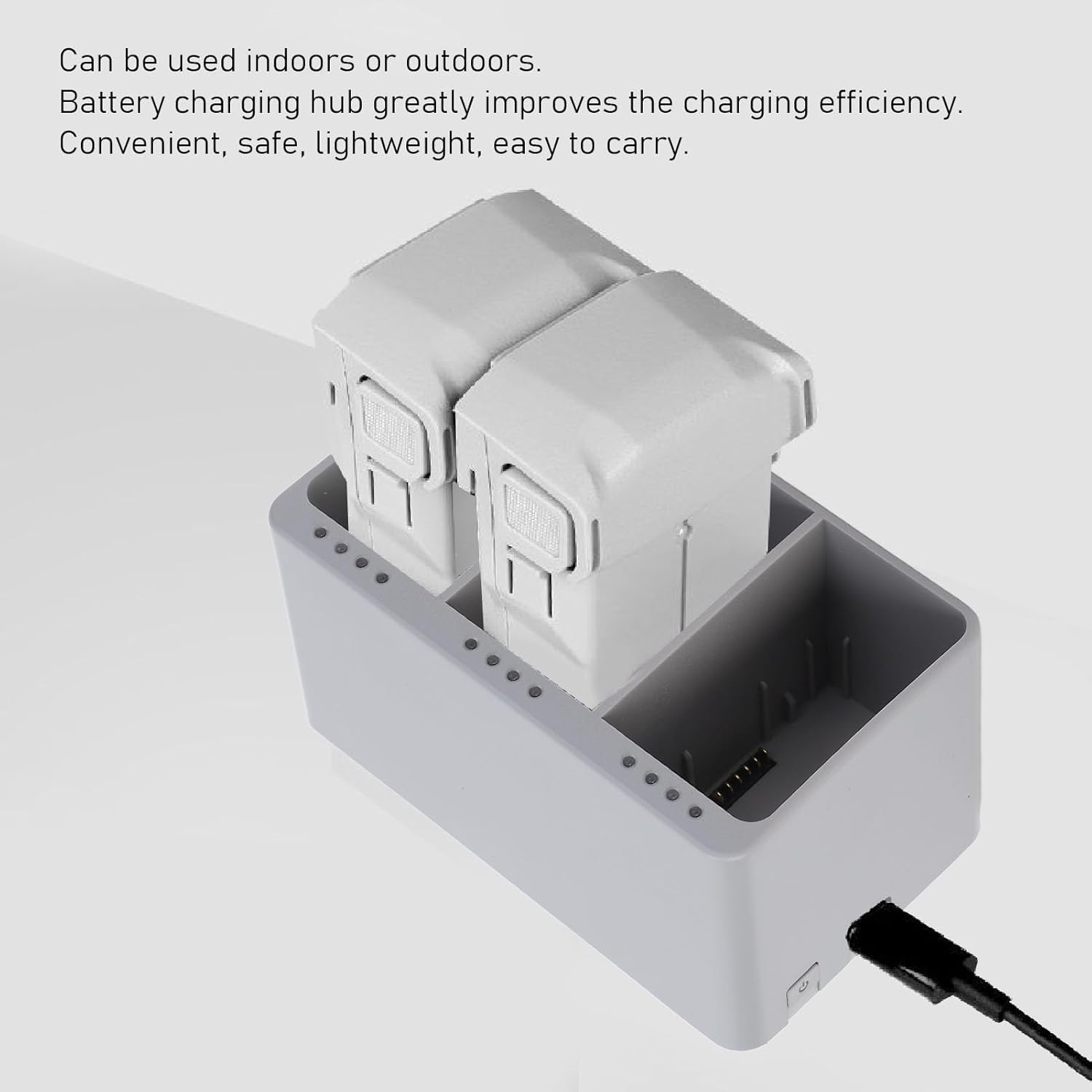 Charging Hub for Mini3/3 Pro/4 Pro, 3 Way Drone PD Battery Charger Station with Digital Display, with 1*USB +1*Type C Cable, No Battery image number 2
