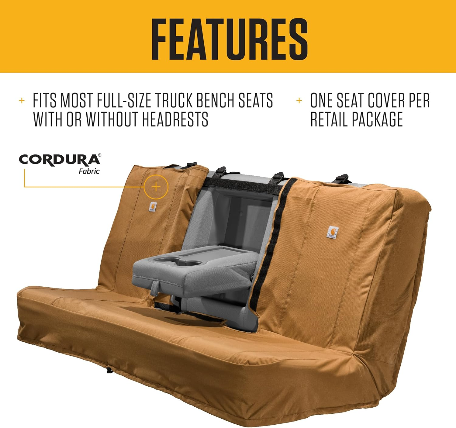 Carhartt Seat Covers, Universal Fitted Nylon Duck Car, Truck, and Auto Seat Cover image number 2