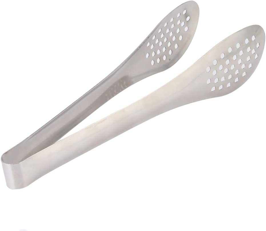 2 Pack Buffet Tongs, Stainless Steel Food Tong Cake Shop Bakery 9Inch and 12 Inch Clamp Clip Silver Kitchen Tongs Salad Tongs for Bbq,Frying,Cooking,Grilling,Ice image number 1