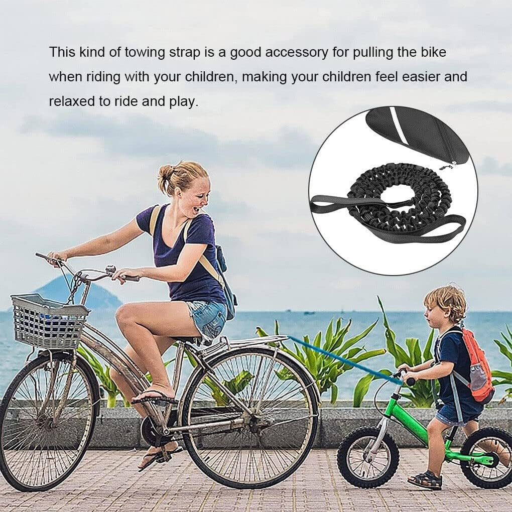 Kids MTB Tow Rope, Child Bike Stretch Bungee Cord, Compatible with All Mountain Bikes Family Rides Shock Absorbing, Maximum Load 200Kg/441Lbs image number 4