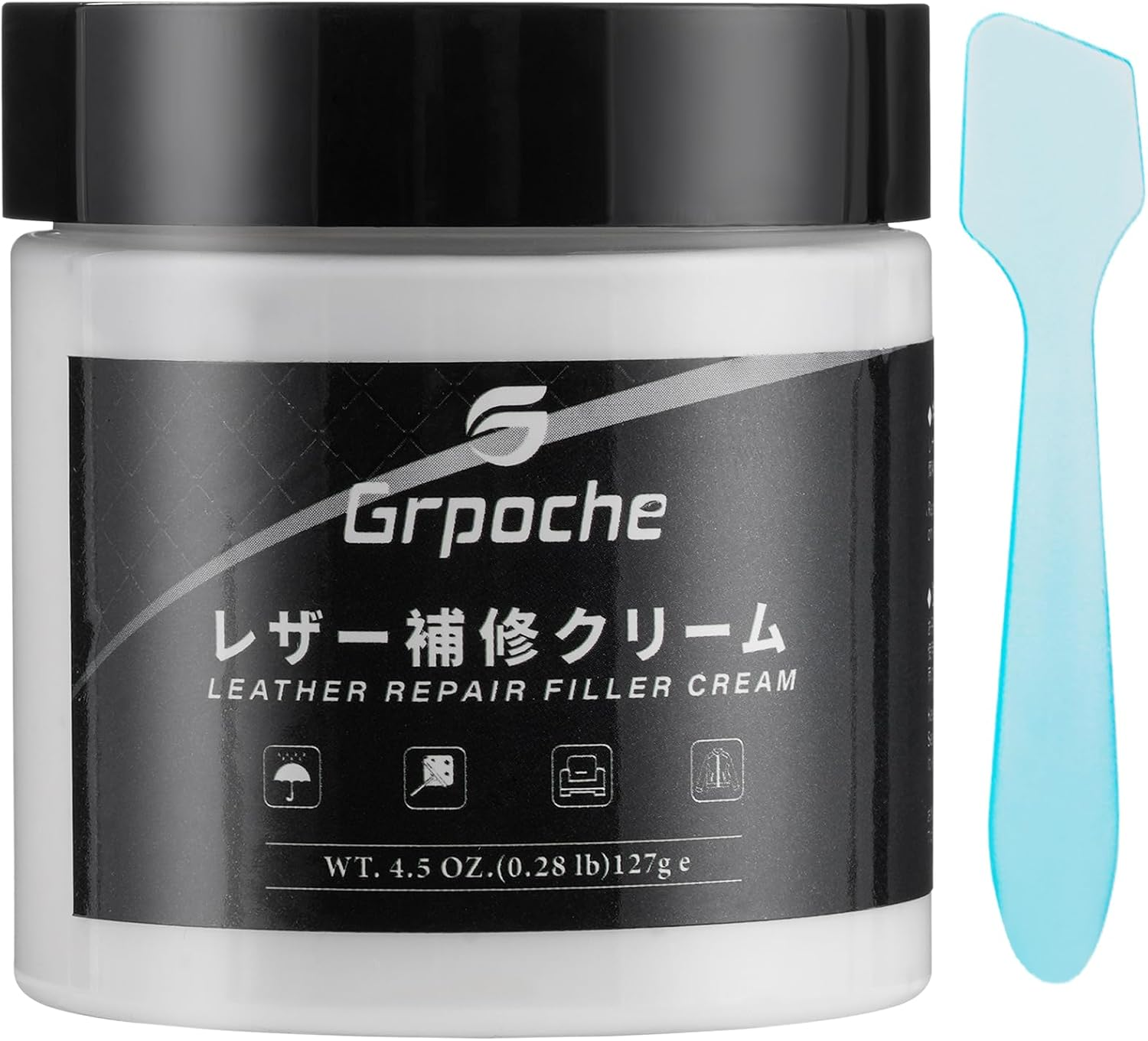 White Leather Repair Filler 3.38Oz Leather Repair Kit for Leather Restorer Scratch, Cracks, Scuffed（Only for Filling） image number 2