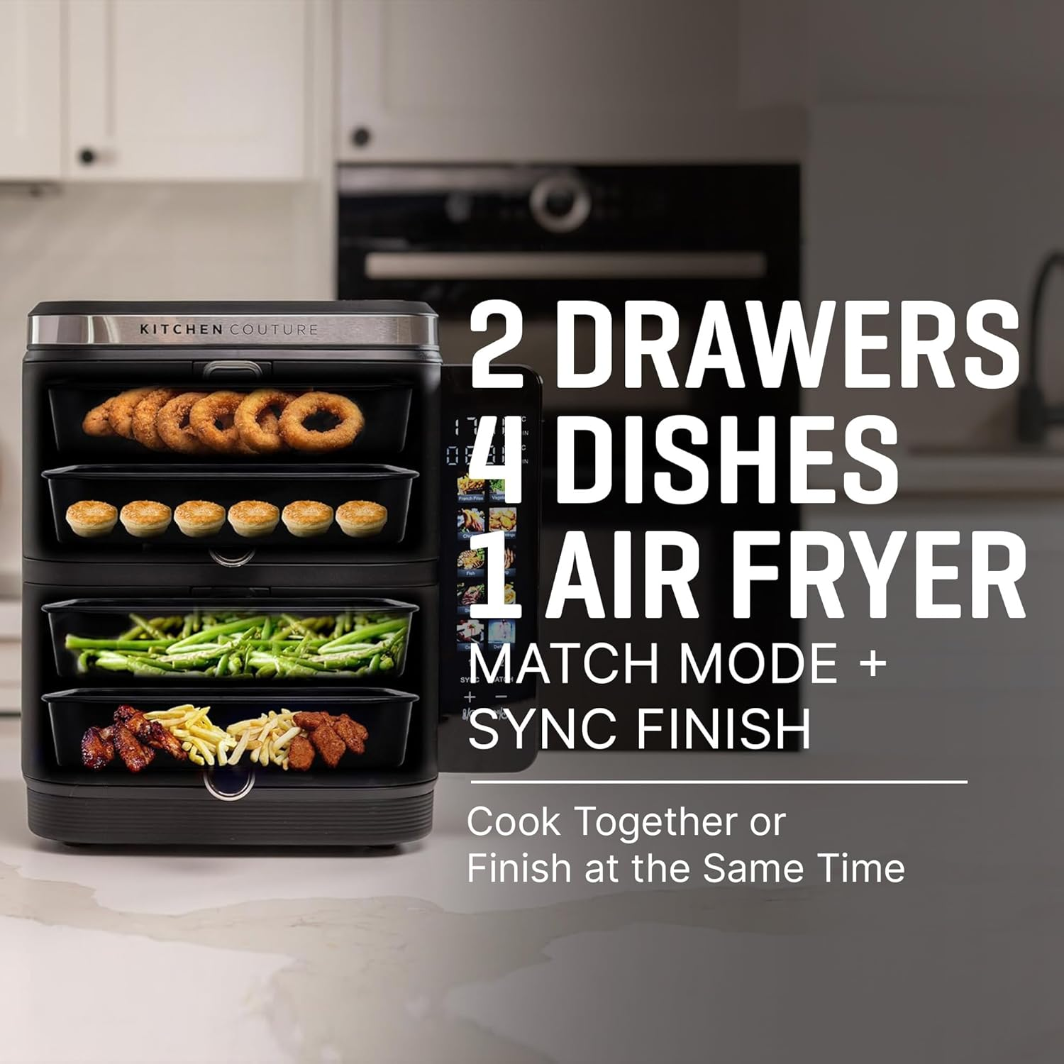 Kitchen Couture 11L Clear View Vertex Dual Draw Air Fryer image number 1