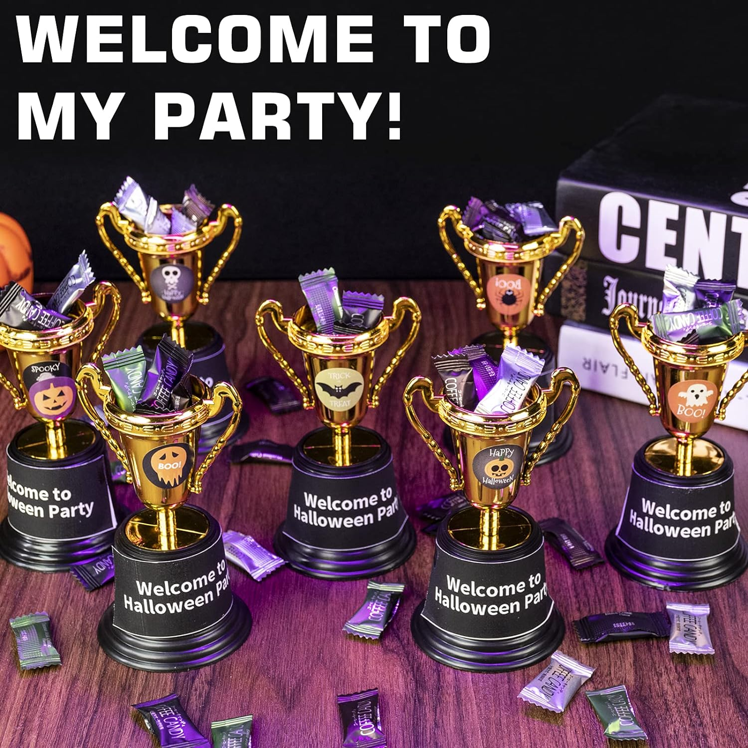 24 Pack Gold Award Trophy, 5 Inch Plastic Golden Mini Trophies Cup for Halloween Party Favors, Kids Classroom School Rewards, Competition or Celebration Awards Props, Sports Tournament Winning Prizes image number 6