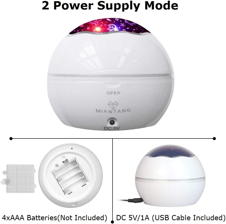 360&deg; Rotating Night Light Star Projector for Kids Room, 2 in 1 Starry Sky and Sea World, Multi Colors Baby Bedroom Ceiling Wall Decor, Best Gift Boys Girls Birthday Festival (Blue) image number 5