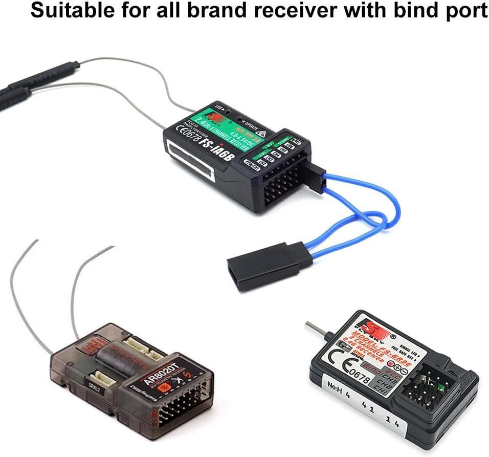 4PCS RC Receiver Universal Bind Plug Cable for Flysky FS-GR3E FS-IA6B Spektrum AR630 AR8020T AR8360T Receivers image number 1
