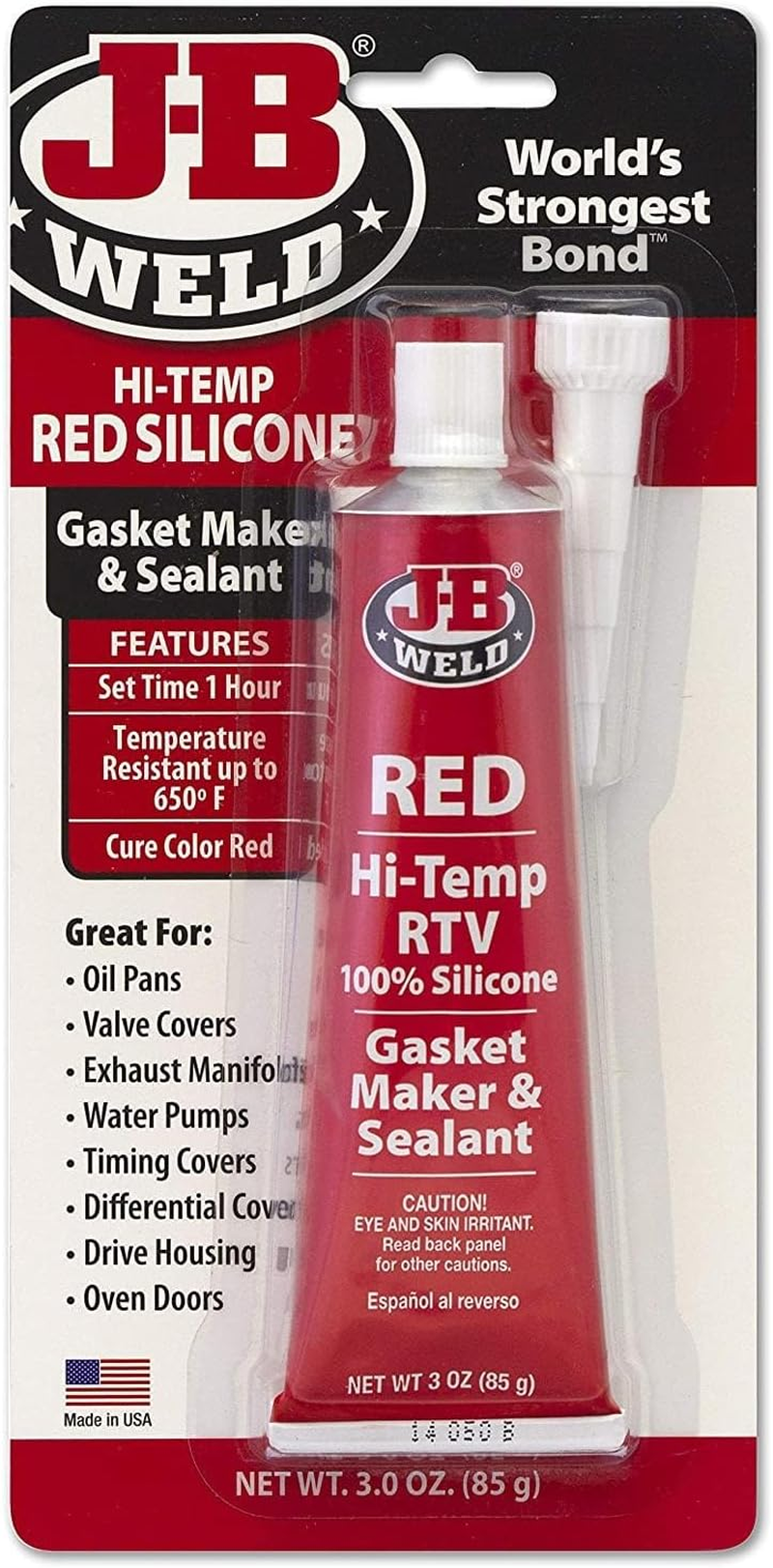 JB Weld RTV Silicone Sealant and Adhesive, Red, 85 G image number 5