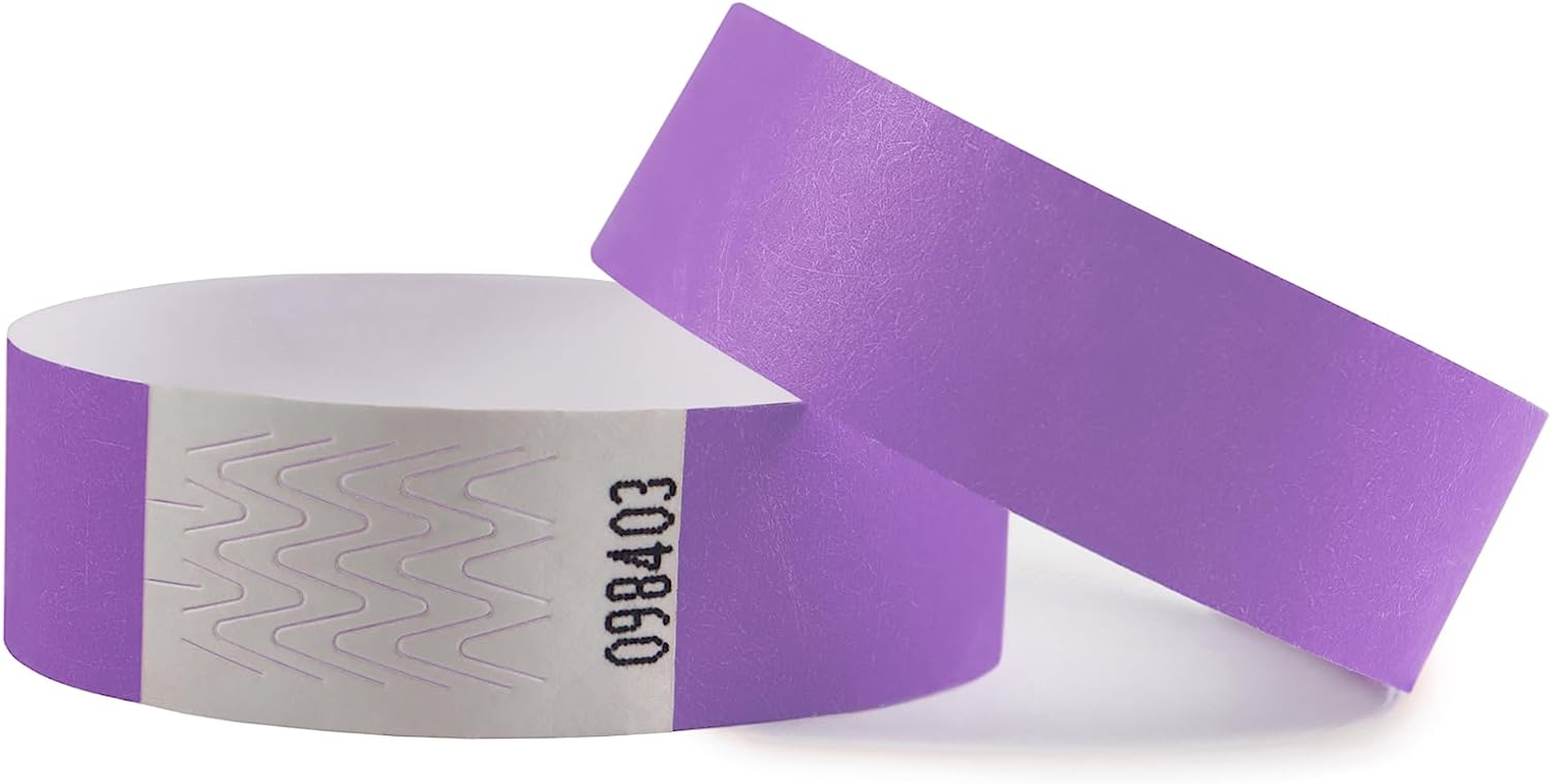 100 Purple Tyvek Wristbands 19Mm with Tape Closure Waterproof ID Bands Age Proof Security for Events