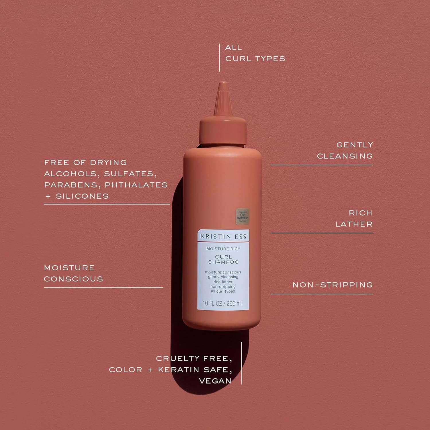 Kristin Ess Moisture Rich Curl Shampoo for Unisex image number 6