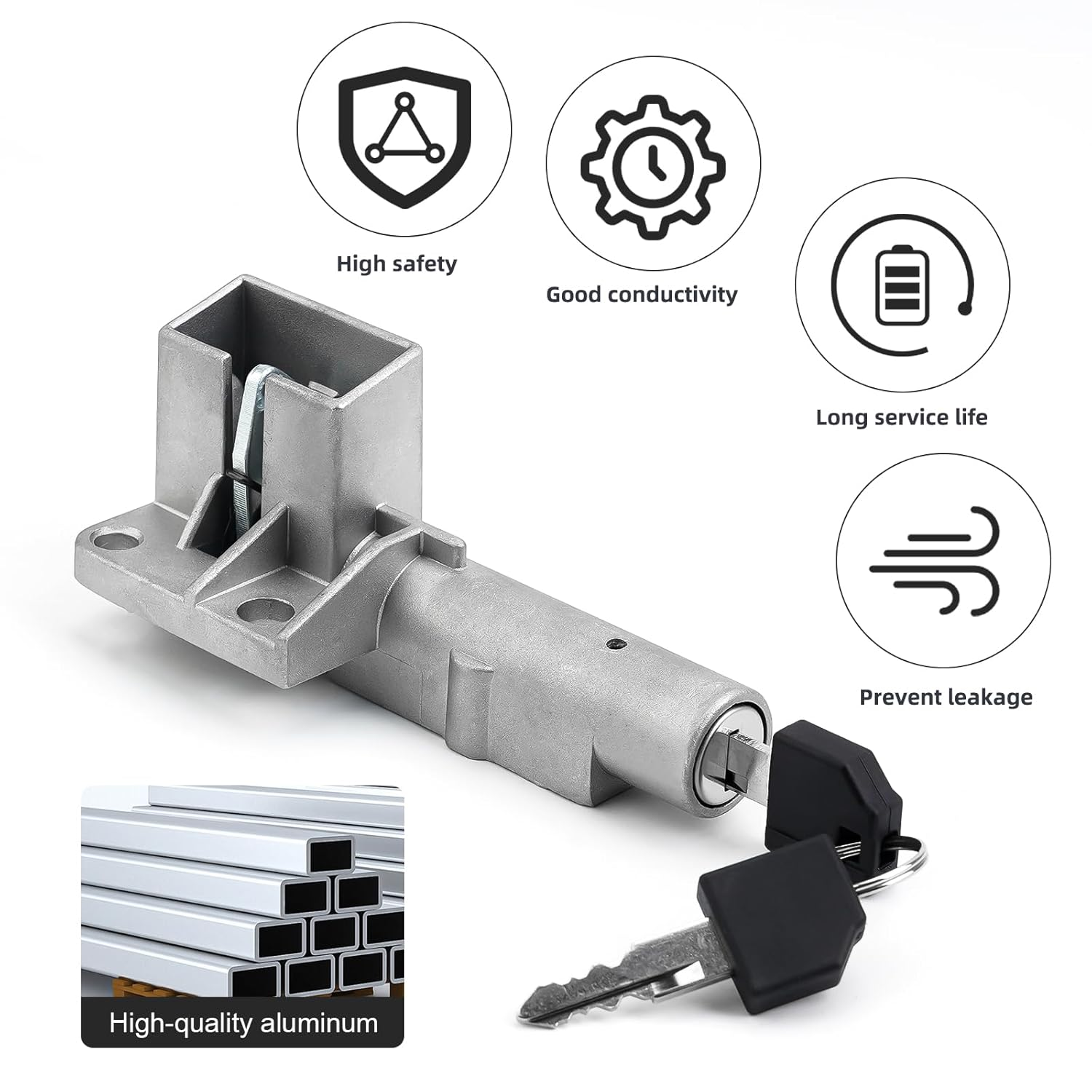 Motorcycle Ignition Key Switch Kit for All Talaria Sting, Motorcycle Ignition Lock Cylinder with 2Pcs Key Front Lock, Ignition Starter on off Switch Key Set for Taparia Sting image number 5