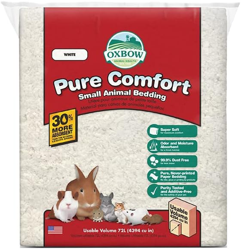 Oxbow Pure Comfort Small Animal Bedding - Odor & Moisture Absorbent, Dust-Free Bedding for Small Animals, Blend, 36 Liter Bag