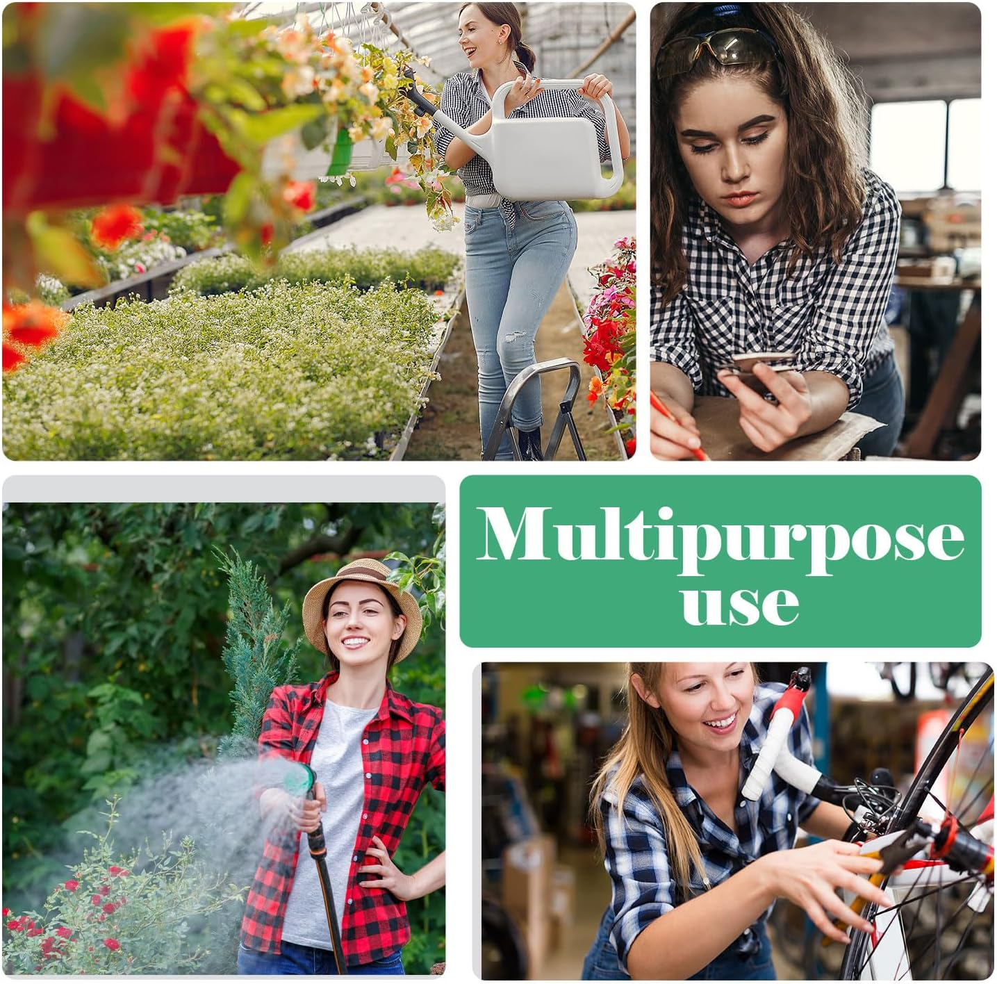 Garden Gloves, Gardening Gloves, 2 Pairs Work Gloves with Breathable Rubber Coated, Rubber Gloves for Ladies Women Yard Fishing Camping, Outdoor Protective Gardening Gloves, Gardening Gifts image number 4