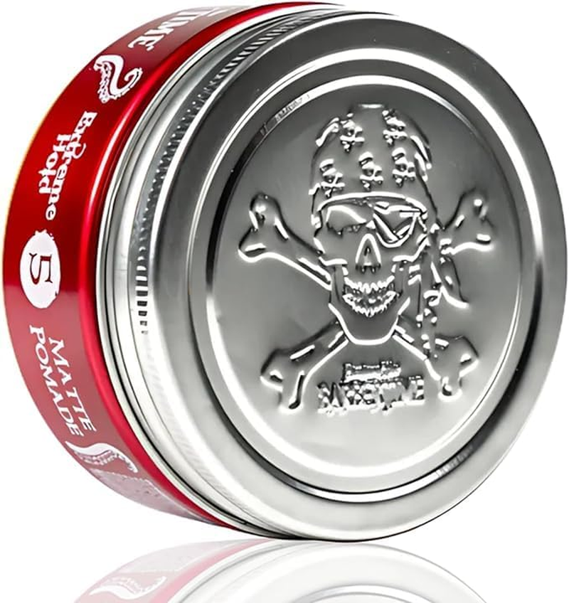 BARBERTIME Matte Pomade No. 5 Hair Styling Hair Wax (3 X 150 Ml) Water-Based, Strong Hold & Matte Finish, Vanilla Fragrance, No Sticking or Hardening, Long-Lasting Style and Natural Look