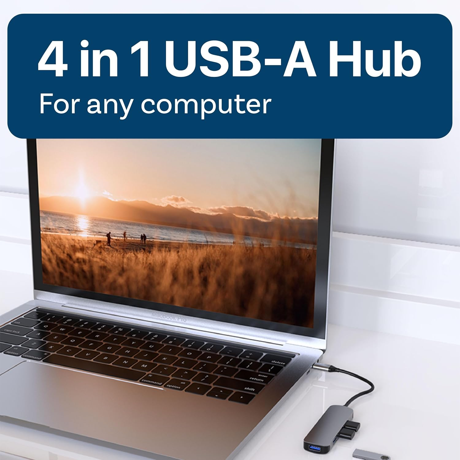 MMOBIEL USB-A to 4X USB-A Adapter Port Hub - 4-In-1 Splitter - 3.0-5Gbps - Compatible with Dell, Lenovo, Acer - 4-Port Data Hub - Divider - Aluminum - 6-In-1 - Usb-C image number 3