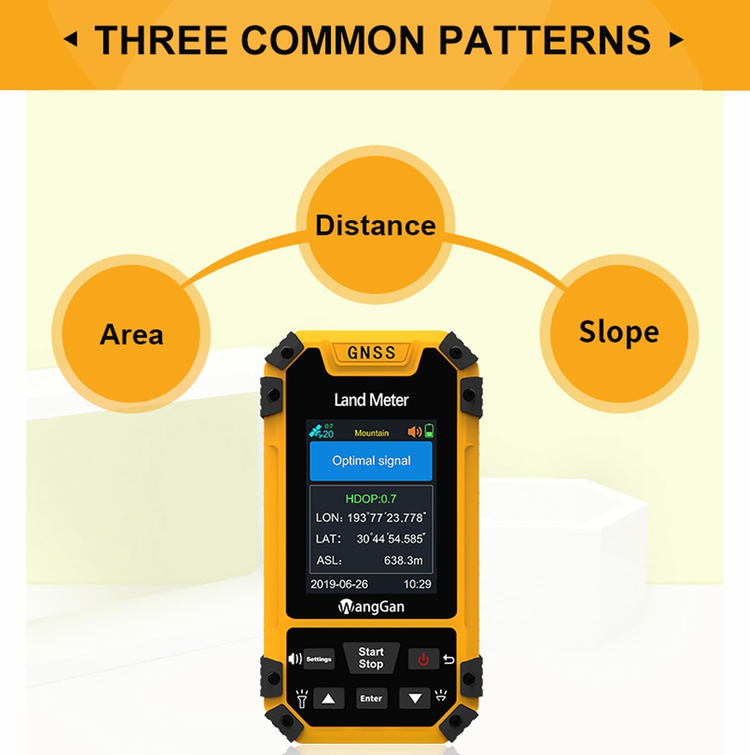 GPS Land Meter, Handheld GPS for Surveying, Professional Land Surveying Equipment,Gnss Receiver Surveryor Tool with Color Screen for Slope Distance/Area Measurement image number 2