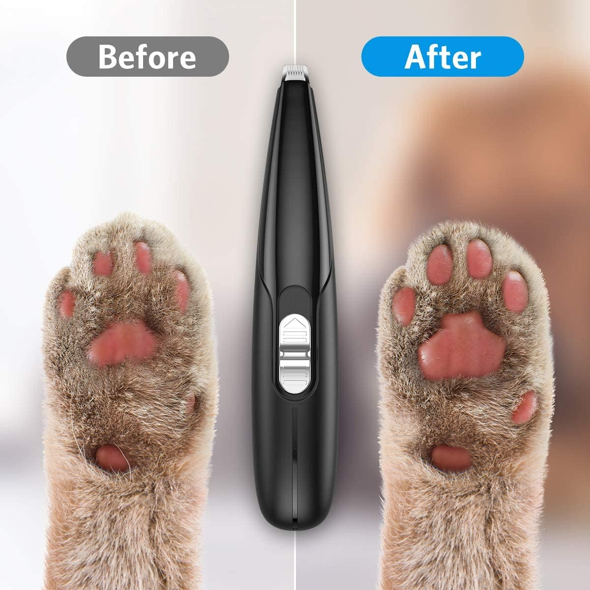 Dog Grooming Clippers, Electric Cat Dog Paw Clippers, Low Noise Pet Clipper, USB Rechargeable Pehair Trimmer, 2 Speed Clippes Dogs Grooming for Hair around Face, Eyes, Ears, Rump, Paws image number 4