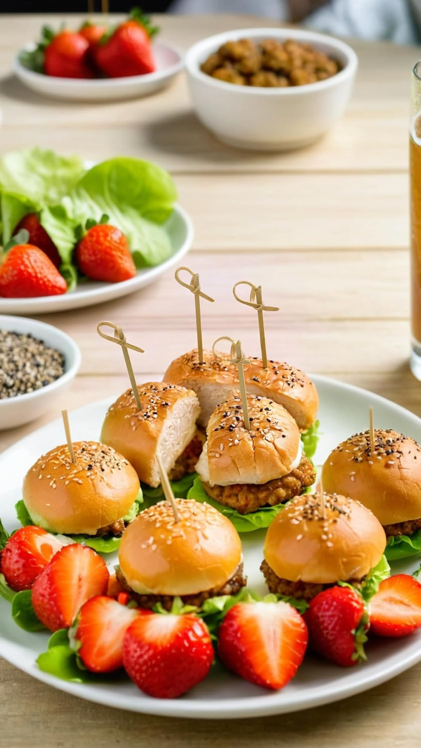 Pack of 200, 4.7&rdquo; Bamboo Cocktail Picks, Natural Knot Skewers for Stylish Apizers & Drinks, for Charcuterie Boards, Fruit Skewers, Cocktail Garnishes, Party and Event Supplies image number 1