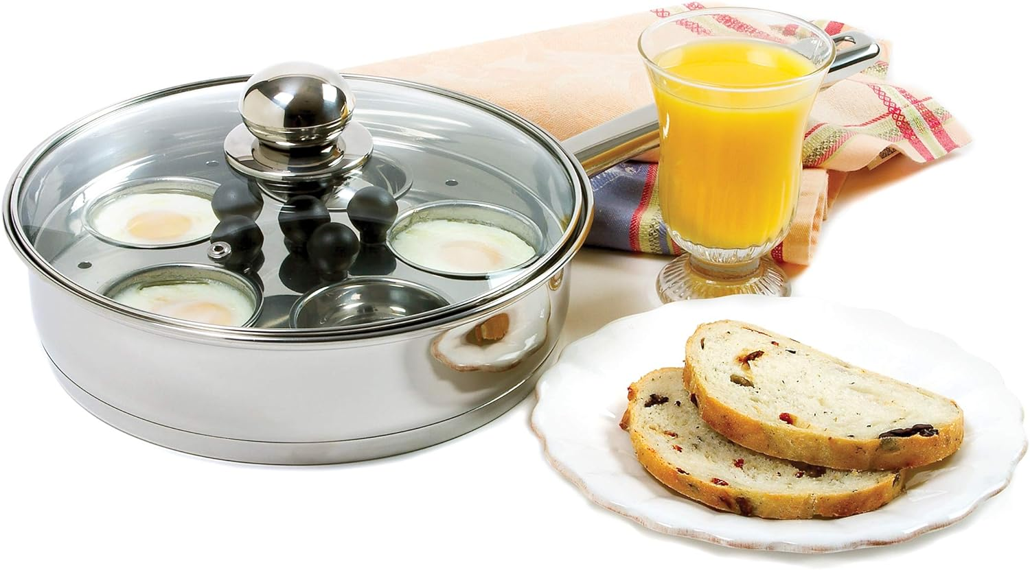 Norpro Stainless Steel 10 Inch Egg Poacher Skillet Set image number 3