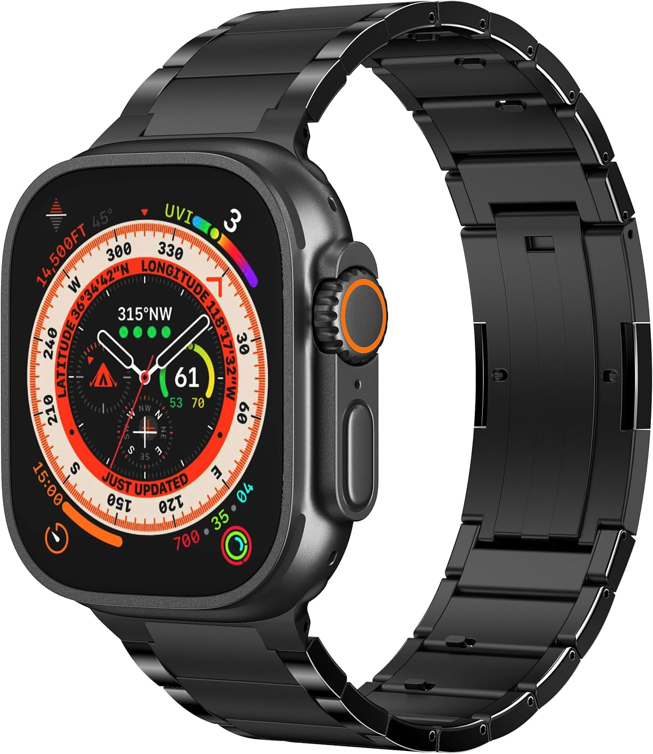 Zumyzu Titanium Bands Compatible with Apple Watch Ultra 3/2/1 Series 11 10 9 8 7 6 5 4 SE, Band for Apple Watch 49Mm 46Mm 45Mm 44Mm, 49G Lightweight Pure Titanium Metal Strap for Iwatch