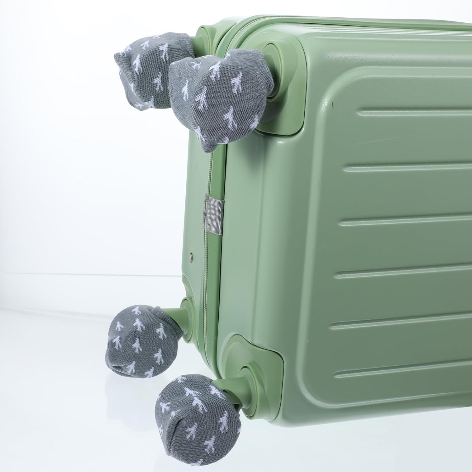 MBAIYO 8 Pcs Luggage Wheels Cover Socks, Suitcase Wheel Protector Covers Full Suitcases Wrap Fabric Protector Sock Universal Wheel Sleeves Case for Suitcase Prevents Floor Bed Dirt