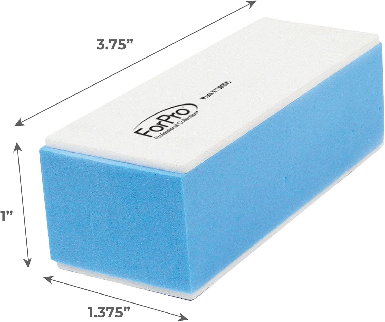 Forpro Professional Collection Miracle Buff & Shine - Grey 400/White 4000 Grit- Twelve (12) Double Sided Manicure & Pedicure Buffers - 1&rdquo; H X 1.375&rdquo; W X 3.75&rdquo; L image number 3