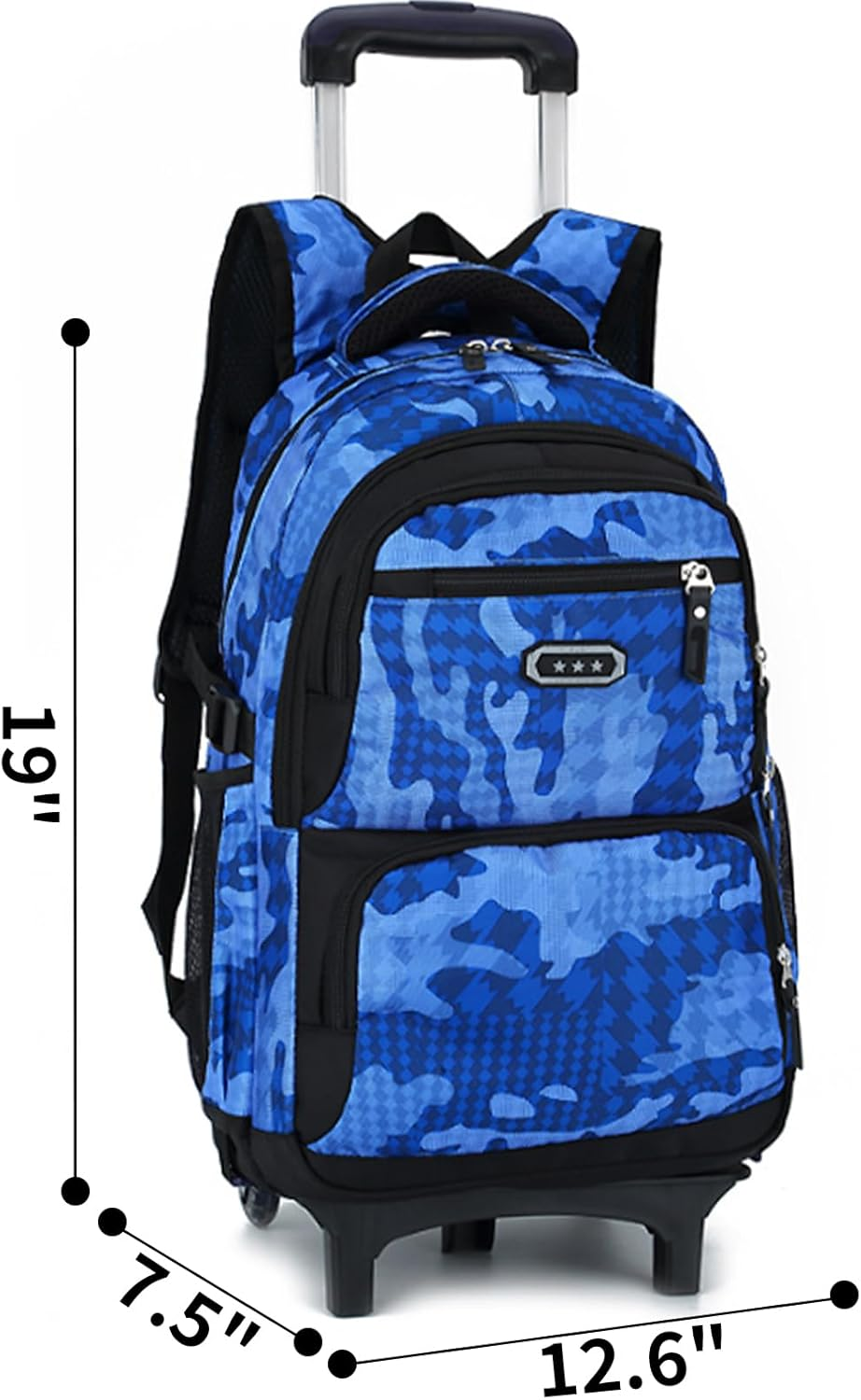 LASUK Rolling Backpack for Elementary School Students Teens Travel Bag Wheeled Trolley Trip Luggage Trolley Daypack image number 4