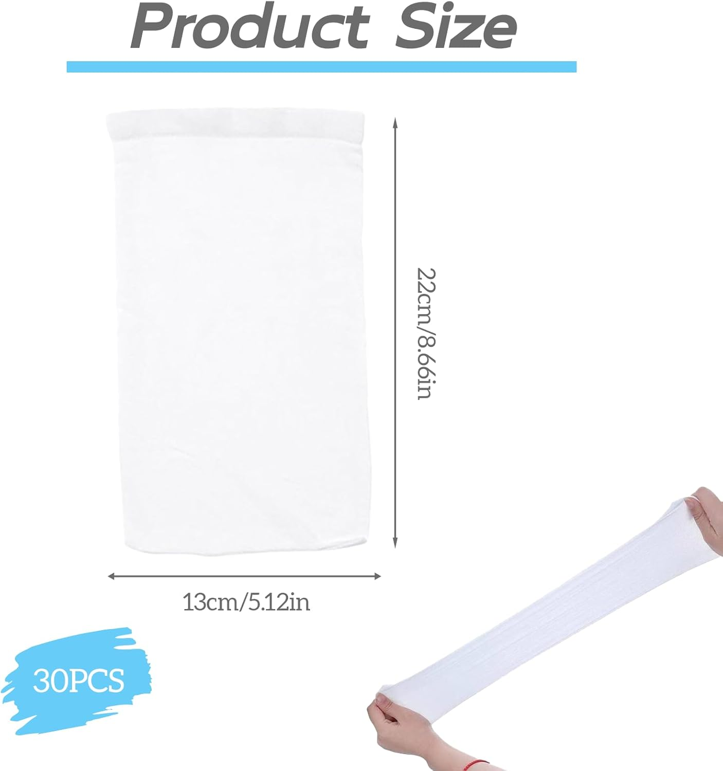 30 Pcs Reusable Pool Skimmer Socks - Ultra Fine Mesh Filter Socks for Effective Cleaning of Debris and Leaves, Compatible with Most Skimmer Baskets (White) image number 3