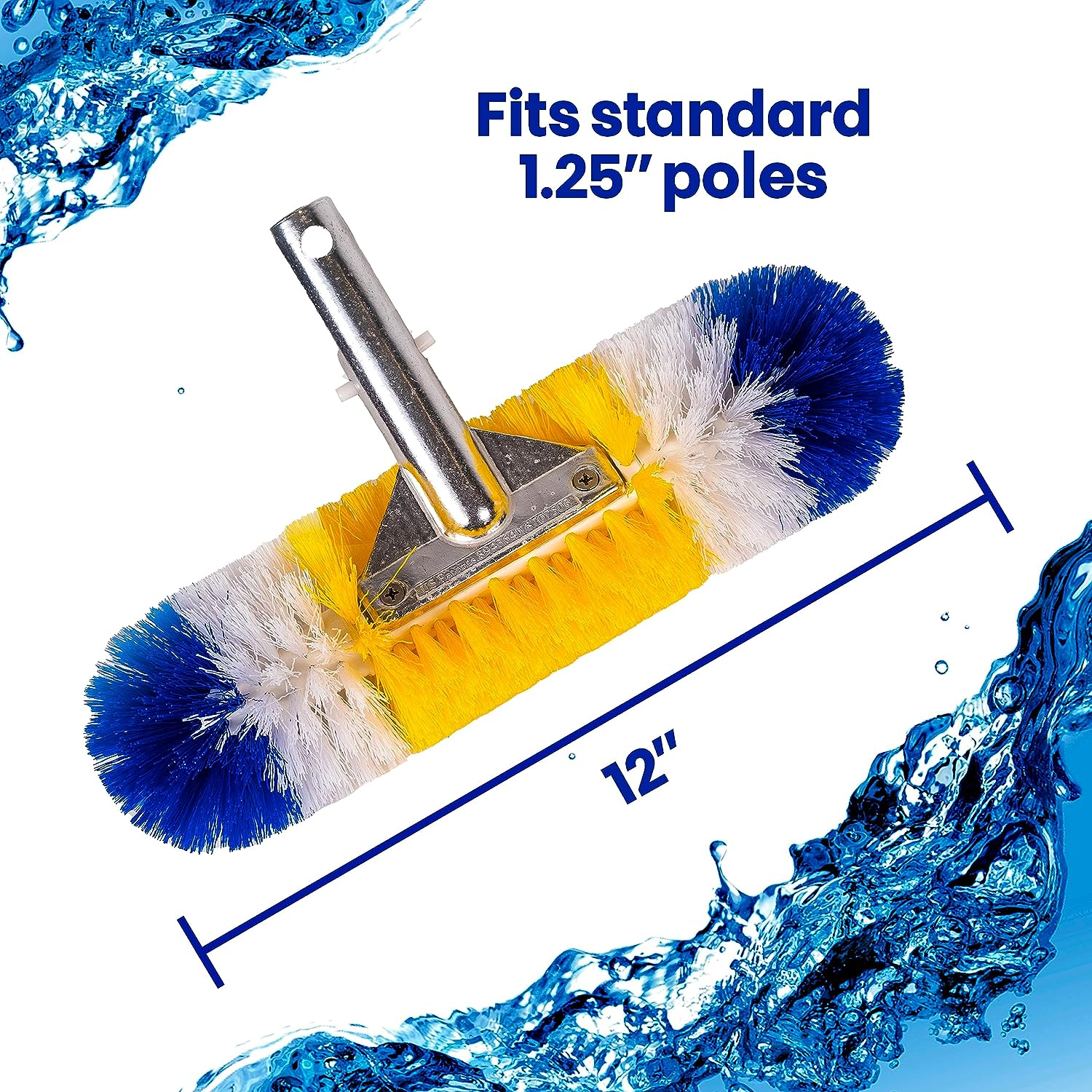 Blue Torrent Brush (12 Inches, Yellow/White/Blue) image number 3