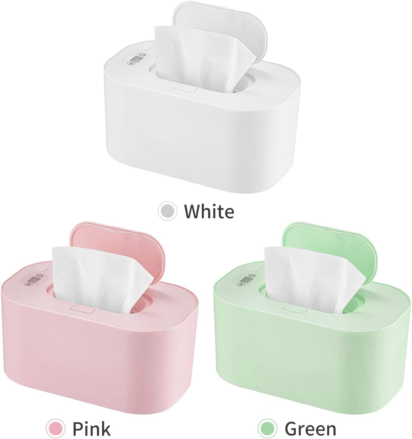 Staright USB Baby Wet Wipe Warmer 3 Temperature Modes Diaper Wipe Warmer 10W Constant Temperature Large Capacity Portable Baby Wet Wipe Warmer Dispenser for Home Car Travel image number 1