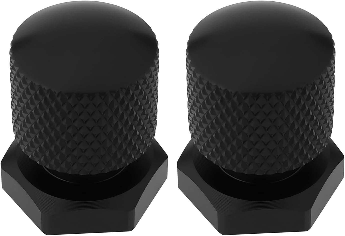 2X Rear Seat Mounting Screw Compatible with Har-Ley Touring Softail Fl,Knurled Aluminum Bolt,Black