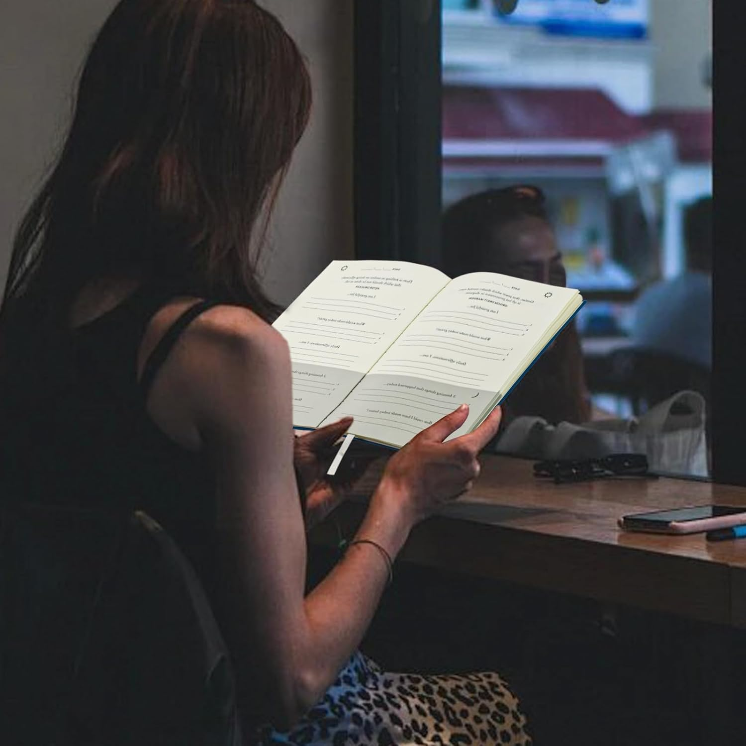 VANRA Gratitude Journal for Women Men, Undated Daily Journal Planner for Manifestation Guide Life Affirmation, Hardcover Self-Care Positivity Journal (Blue) image number 6