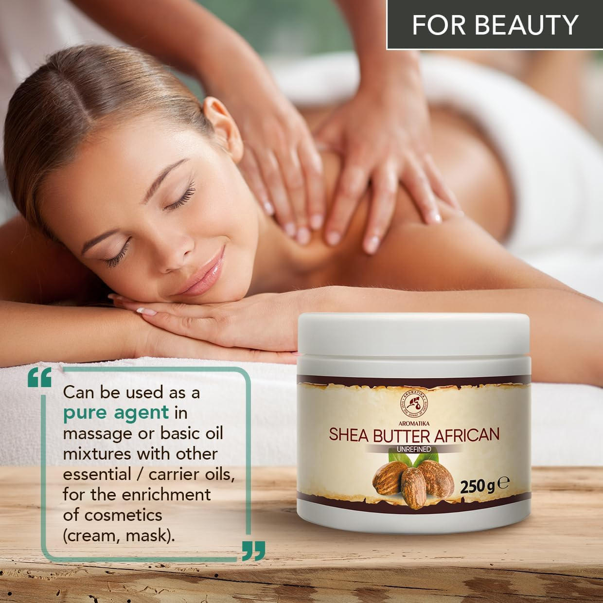 Shea Butter 200G - African Shea Butter - Ghana - Unrefined - 100% Pure & Natural - Cold Pressed - Best for Hair - Skin - Lip - Face - Body Care - Karite Shea Butter Aluminium Jar