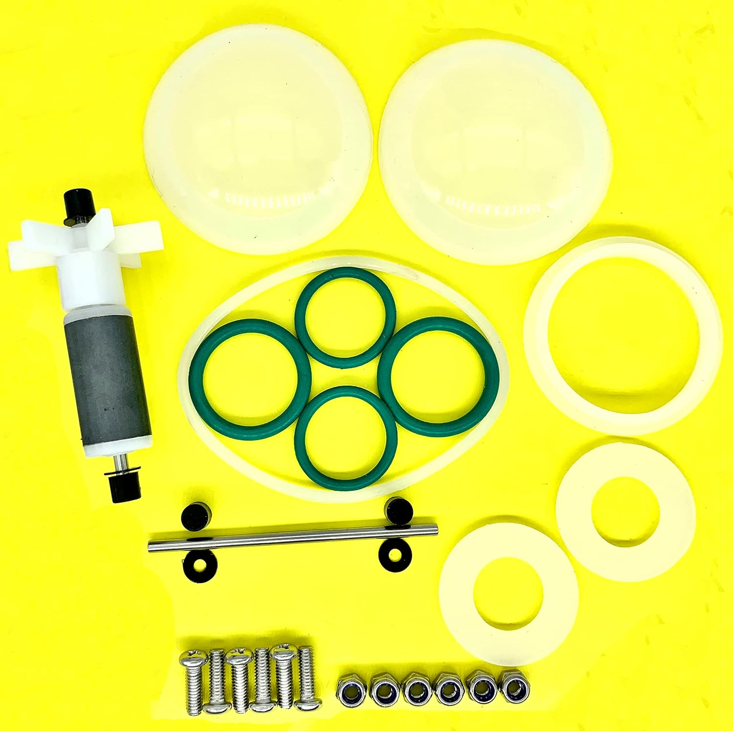 Bamkyait P4071 58113 Replace Bestway Lay-Z-Spa Saluspa Coleman Hot Tub Water Pump Seal Rebuild Kit with Impeller & Shafts