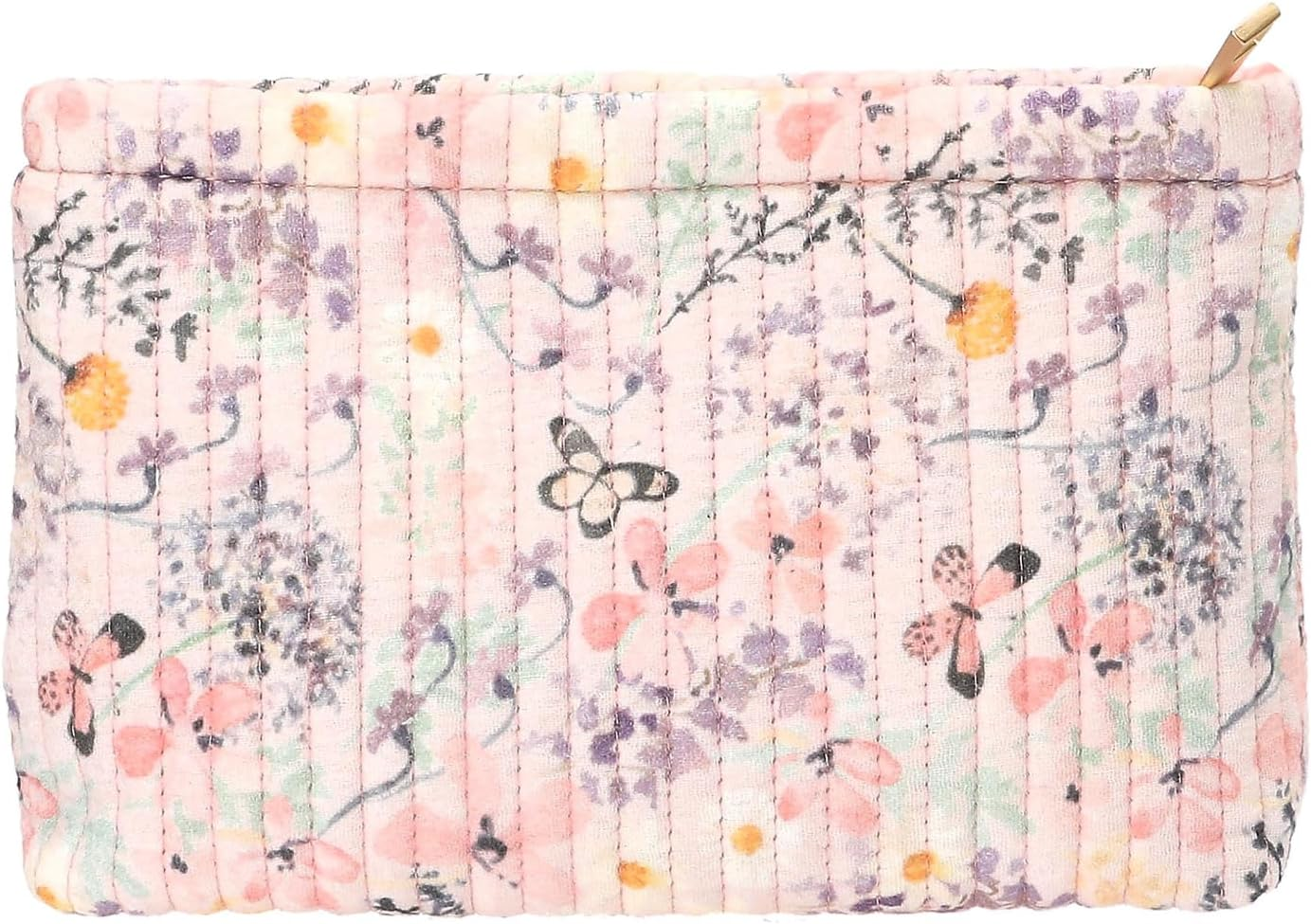 Depesche Topmodel Summer Feeling 13309 Cosmetic Bag in Pink with Flower Pattern and Butterflies, Pink image number 2