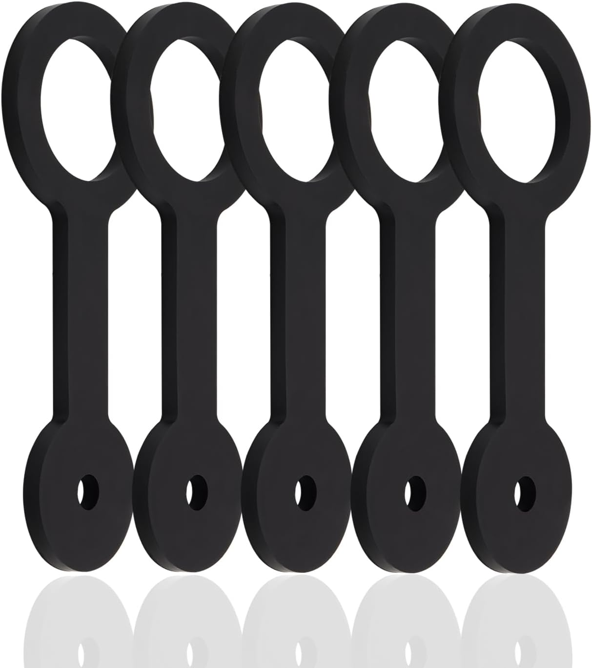 Bestgle 5 Pcs RV Shower Door Travel Latch Strap, 4.5" Silicone RV Camper Bathroom Door Security Lock Straps RV Shower Door Buckle Fit Shower Doors of Camper Travel Trailer Motorhome Third Wheel image number 2