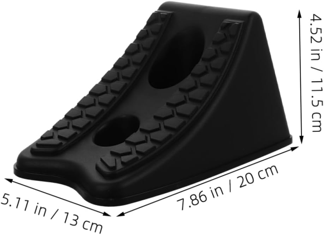 YOSADIER 2Pcs Slip Wheel Chocks for Trailers Trucks Rvs Motorcycles Durable Plastic Wheel Blocks for Vehicle Stability and Safety Easy Installation for Parking and Maintenance image number 4
