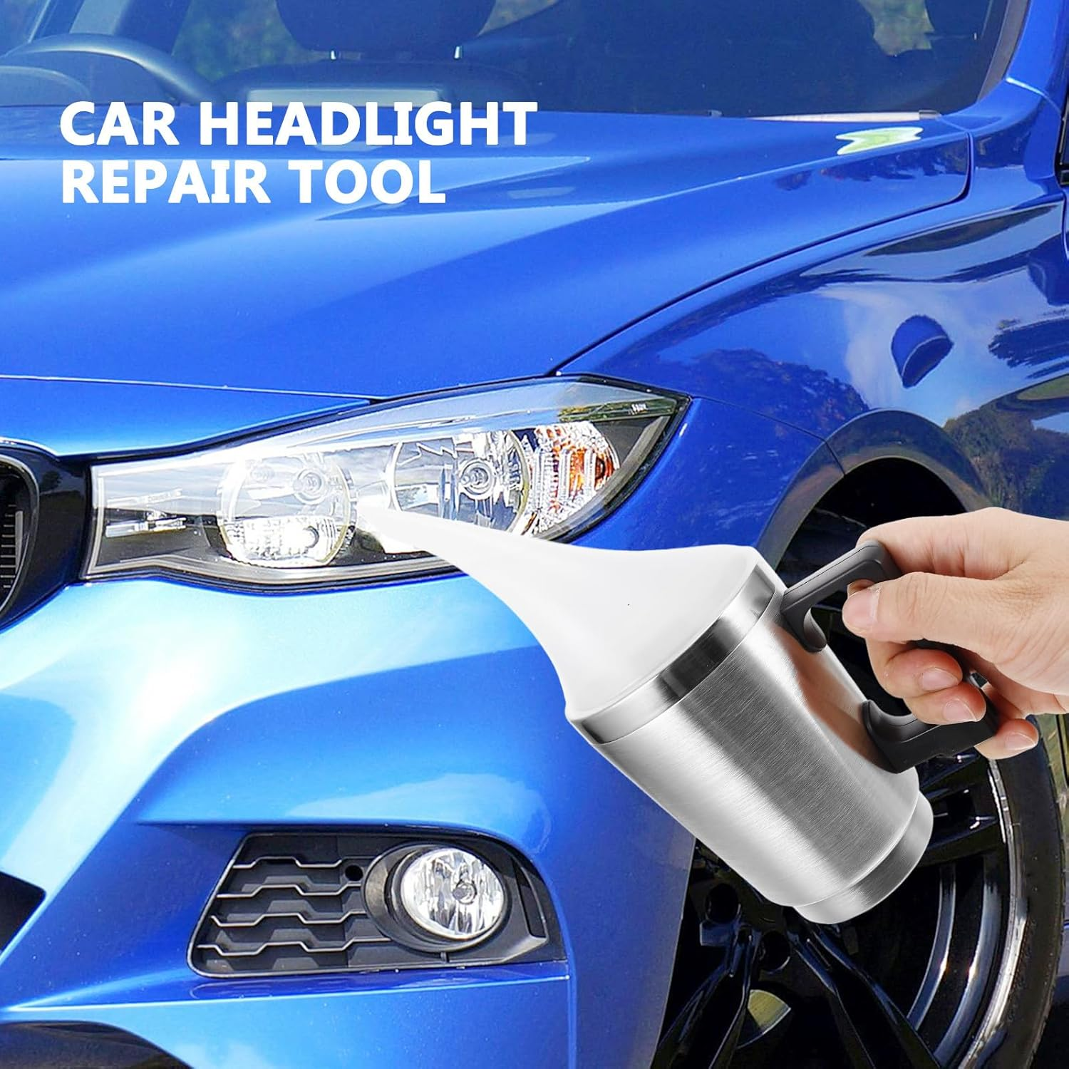 Parliky Headlight Restoration Kit with Heating Cup, Car Headlamp Repair Set for Scratch Removal and Lens Polish, Automotive Headlight Cleaner Suitable for Vehicle Lens Maintenance image number 4