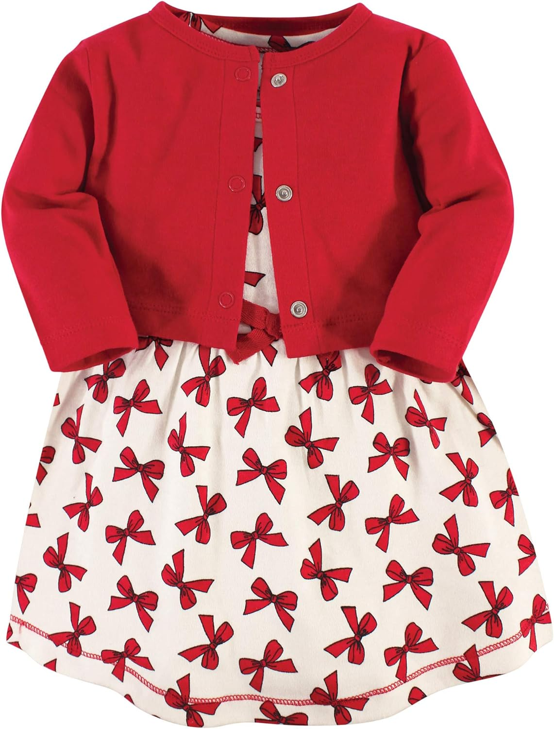 Touched by Nature Baby Girls Organic Cotton Dress and Cardigan