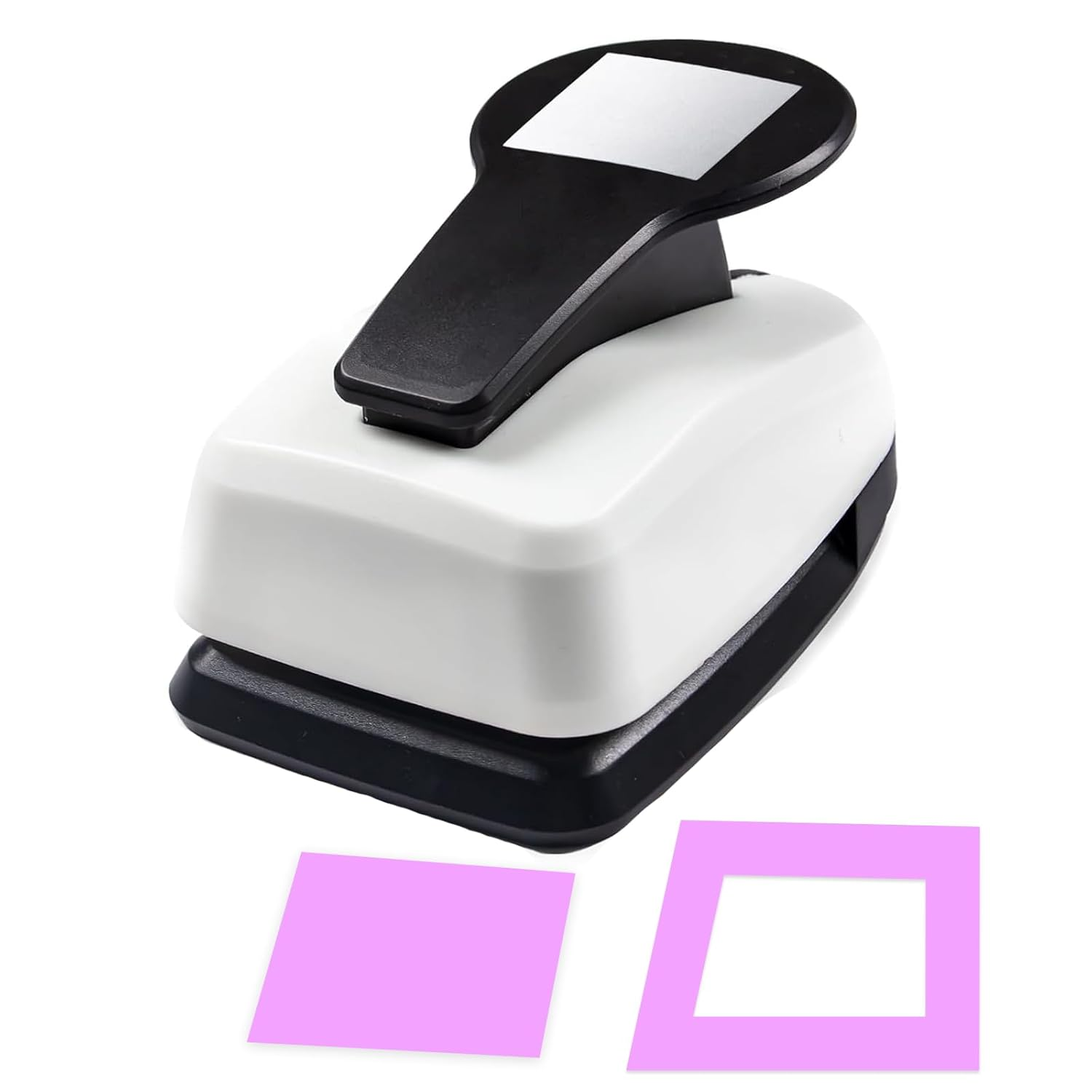 MAEZOE 1.9 Inch Square Hole Punch for Paper Crafts, Heavy Duty Punch with Chip Catcher for Scrapbooking, DIY Cards and Classrooms, Easy to Use for Kids, Teachers and Crafters image number 3