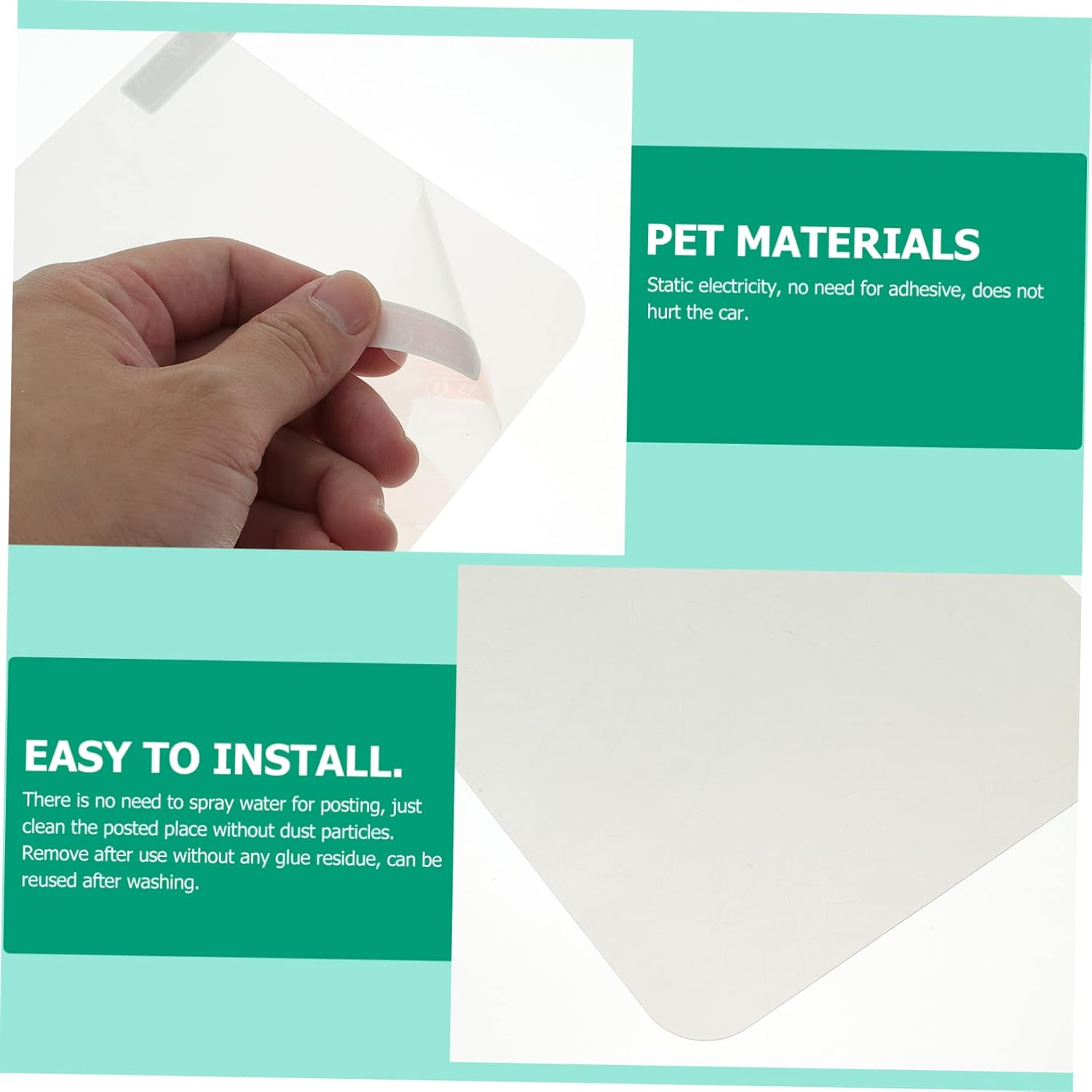 SEWACC 2Pcs Reflective Film Car Head up Display Reflective for Car Protective Screen image number 1